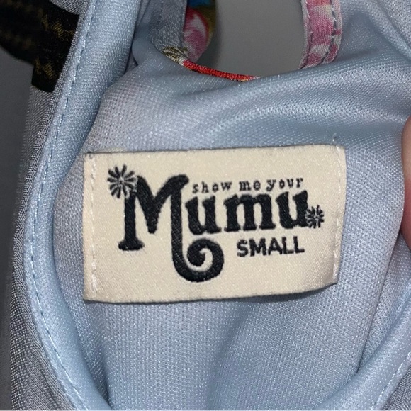 Show Me Your MuMu Gomez Western Print Halter Dress Lite Bright Bull Size Small - Picture 5 of 7